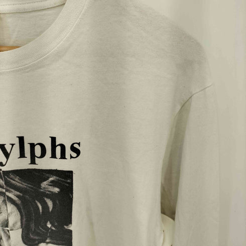 ヴァイナルアーカイブ VAINL ARCHIVE Arran Gregory Geoglyphs LS Tee アレングレゴリー グラフィックデザイン 両面プリント クルーネック長袖Tシャツ カットソー メンズ  M